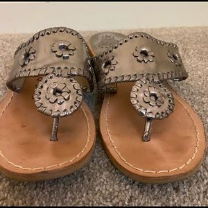 Jack Rogers Sandals, pewter, size 7